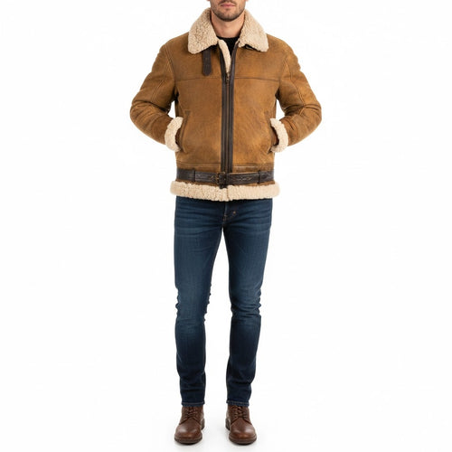 Men's B3 Shearling Bomber Jacket - Front