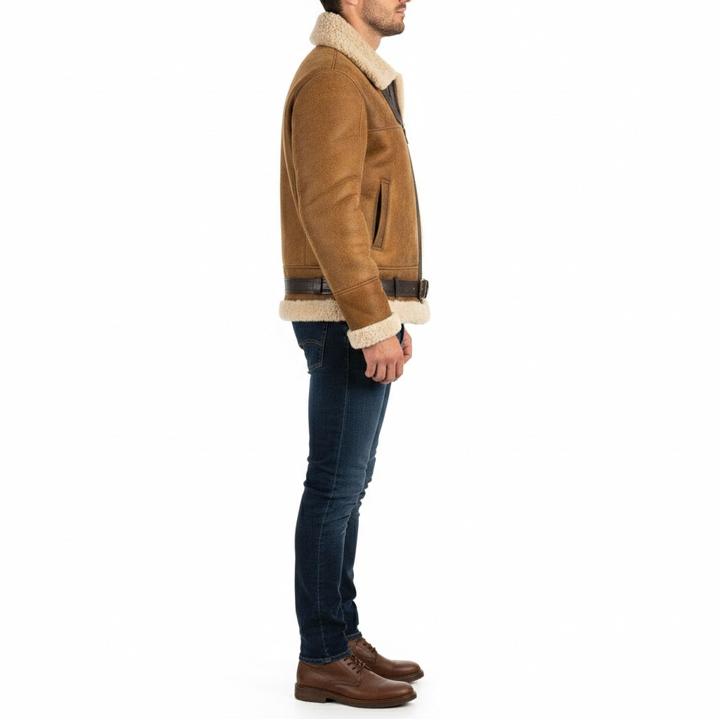 Men's B3 Shearling Bomber Jacket - Back