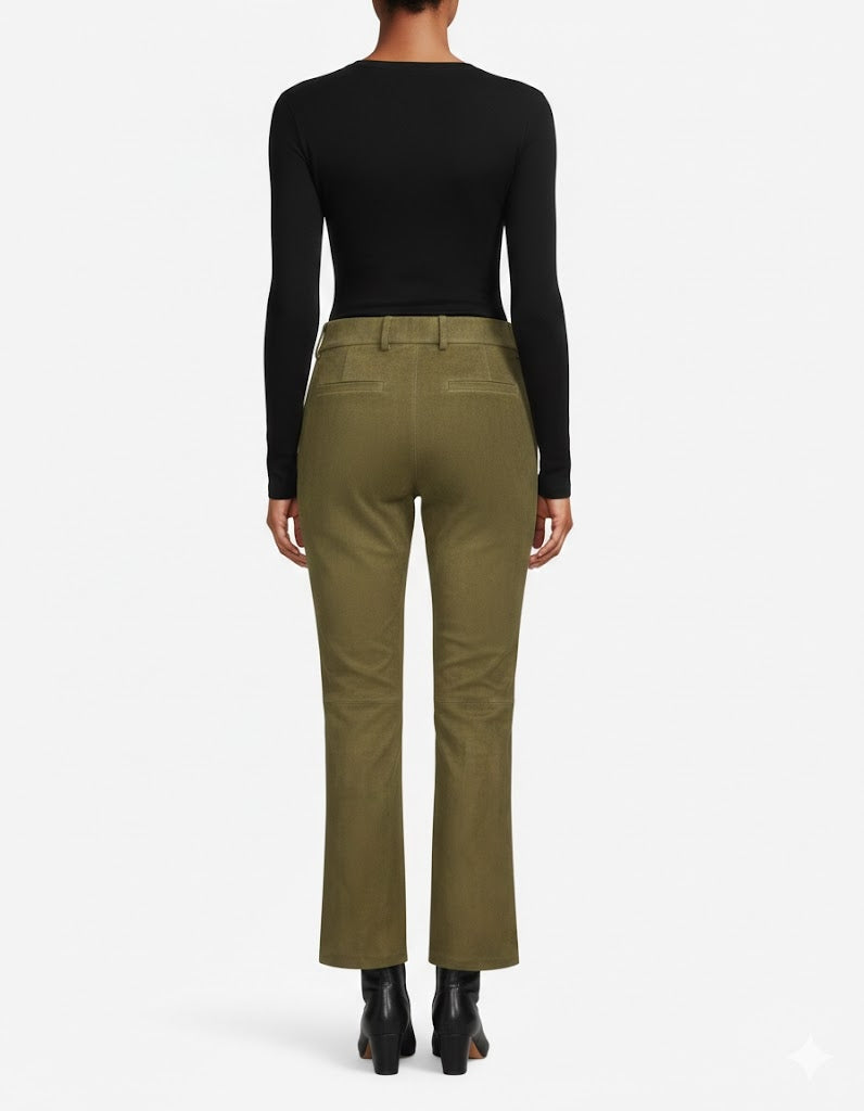 Women's Stretch Cotton Chino Pants - Left