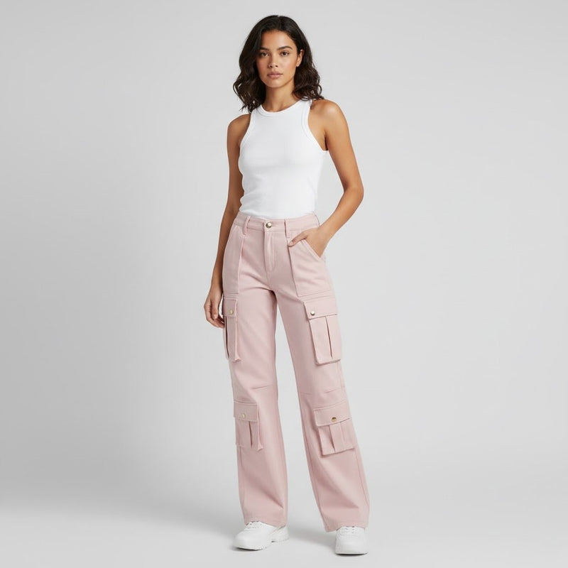 Women's Straight Leg Cargo Chino Pants - Front