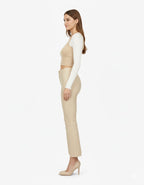 Women's Lambskin Leather Pants - Back