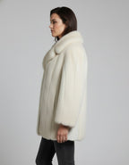 Women's Luxury Plush Fur Short Coat - Back