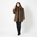 Brown Cloud Fur Coat - Front