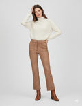 Women's Slim Fit Velvet Trousers - Front