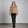 Women's Brown Fur Coat - Front