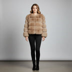 Women's Brown Fur Coat - Front