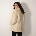 Women's Petite Vintage Mink Fur Coat - Back