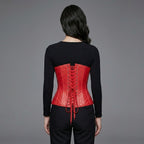 Women's Leather Shapewear Underbust Corset - Back