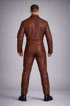 Men's Leather Jumpsuits Overalls and Bodysuits - Back