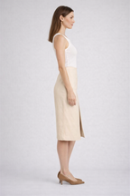 Women's Party Wear Leather Skirt - Left