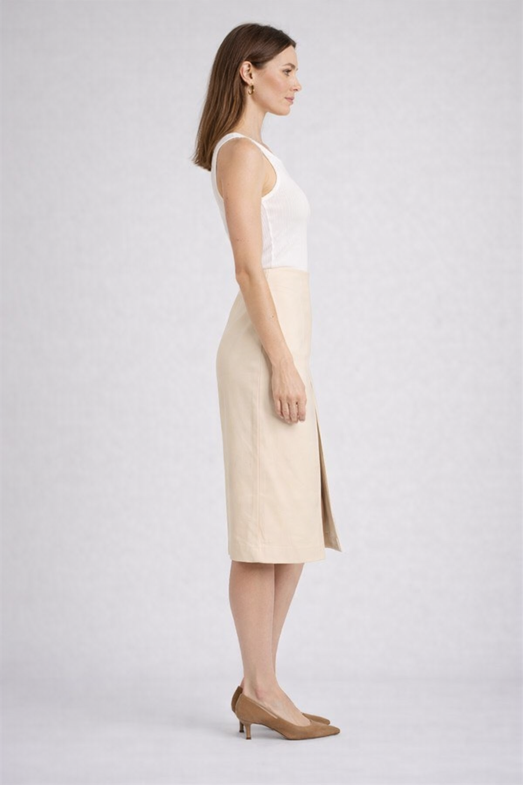 Women's Party Wear Leather Skirt - Left