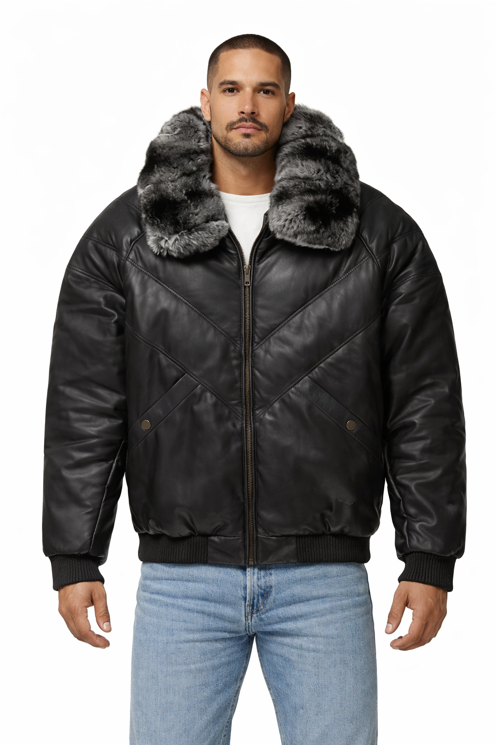 Men's Premium Leather Jackets Collection - Front