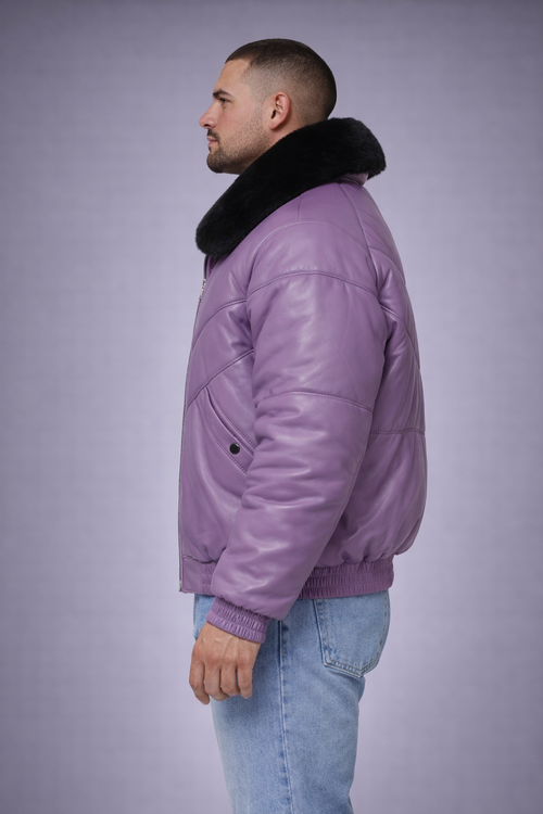Double Goose V-Bomber Leather Jacket - Back
