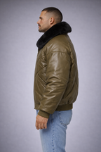 Men's Premium Stylish Leather Outerwear - Left