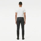 Men's  Skinny Black Leather Pant