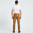 Custom Brown Tan Leather Steampunk Pants for Men