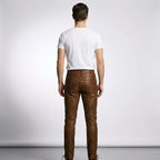 Men's brown Leather Pant