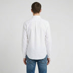 Men's White Regular Fit Long Sleeve Oxford Shirt