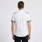 Men's Genuine Leather White Shirt Police Style