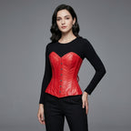 Women's Leather Shapewear Underbust Corset - Front