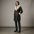 Women's Real Sheepskin Leather Shearling Jacket - Front