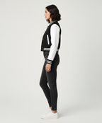 Women's Leather Varsity Jacket - Back