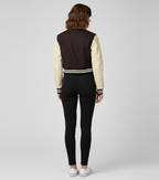 Varsity Baseball Letterman Leather Jacket - Back