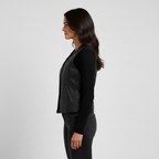 Women's PU Leather Cropped Vest - Back