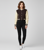 Varsity Baseball Letterman Leather Jacket - Front