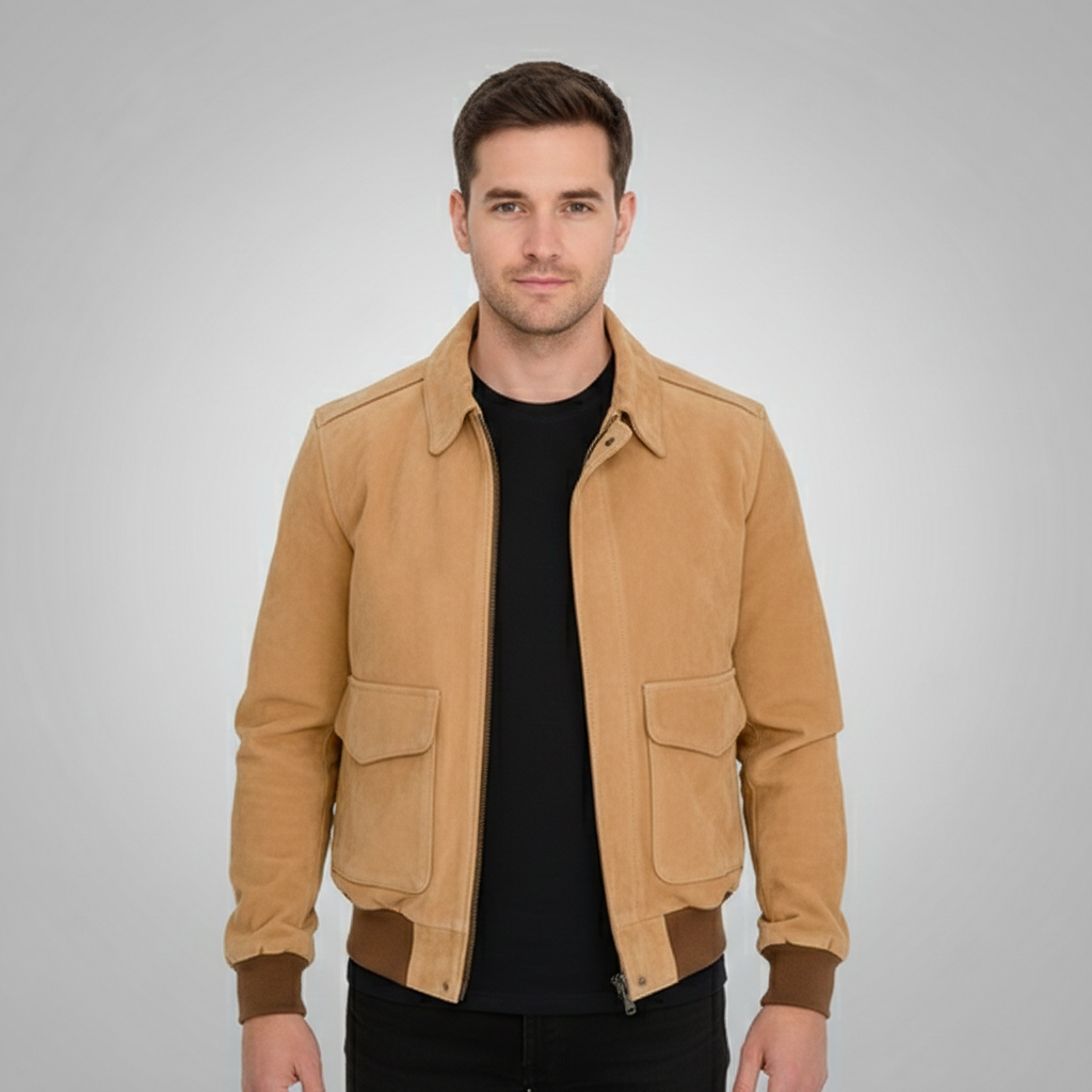 Gentleman Pilot A-2 Flight Leather Jacket - Front