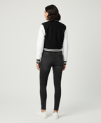 Women's Leather Varsity Jacket - Left