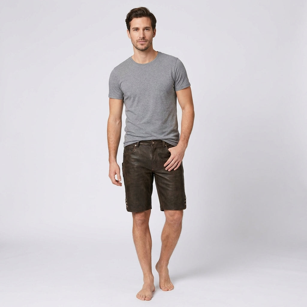 Vintage Heavyweight Leather Shorts
