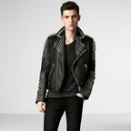 Men's Studded Punk Biker Jacket