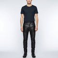 Men's Genuine Sheep Leather Biker Pant