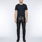 Men's Genuine Sheep Leather Biker Pant