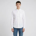 Men's White Regular Fit Long Sleeve Oxford Shirt
