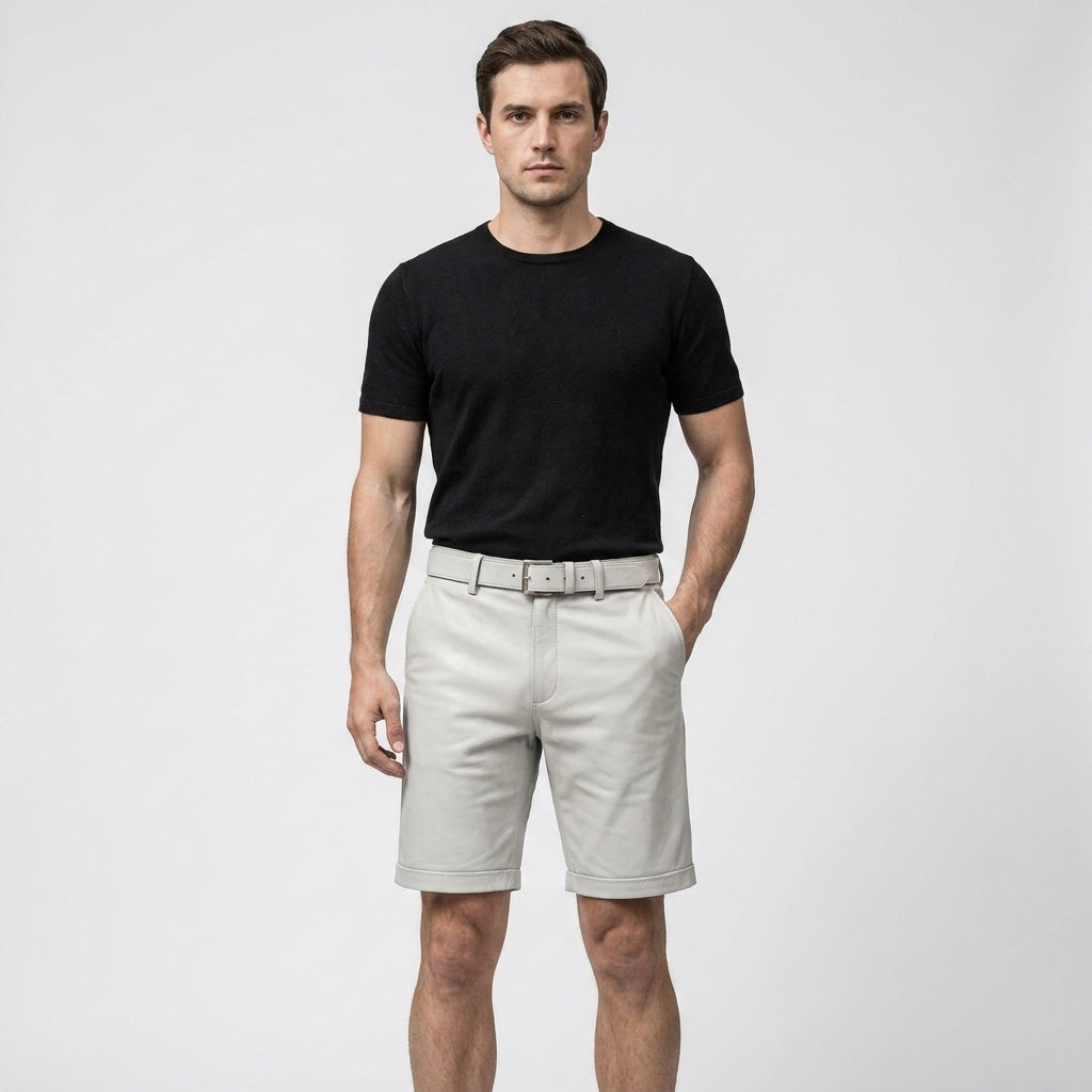 Buy Men Grey Solid Casual Short
