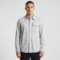 Men's White Leather Shirt In Full Sleeve