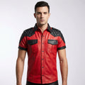 Premium Leather Padded Police Shirt for Men