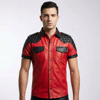 Premium Leather Padded Police Shirt for Men