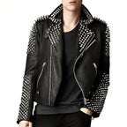 Men's Studded Punk Biker Jacket