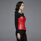 Women's Leather Shapewear Underbust Corset - Left