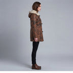 Women's Sheepskin Duffle Coat - Left
