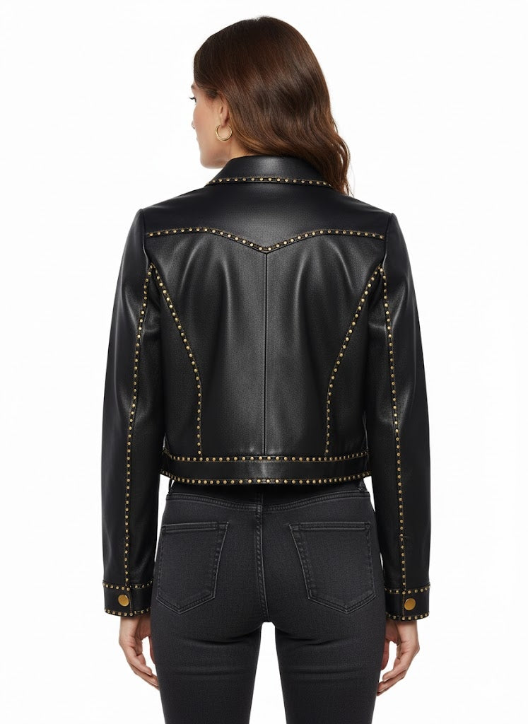 Women's B-3 Leather Flight Jacket - Left