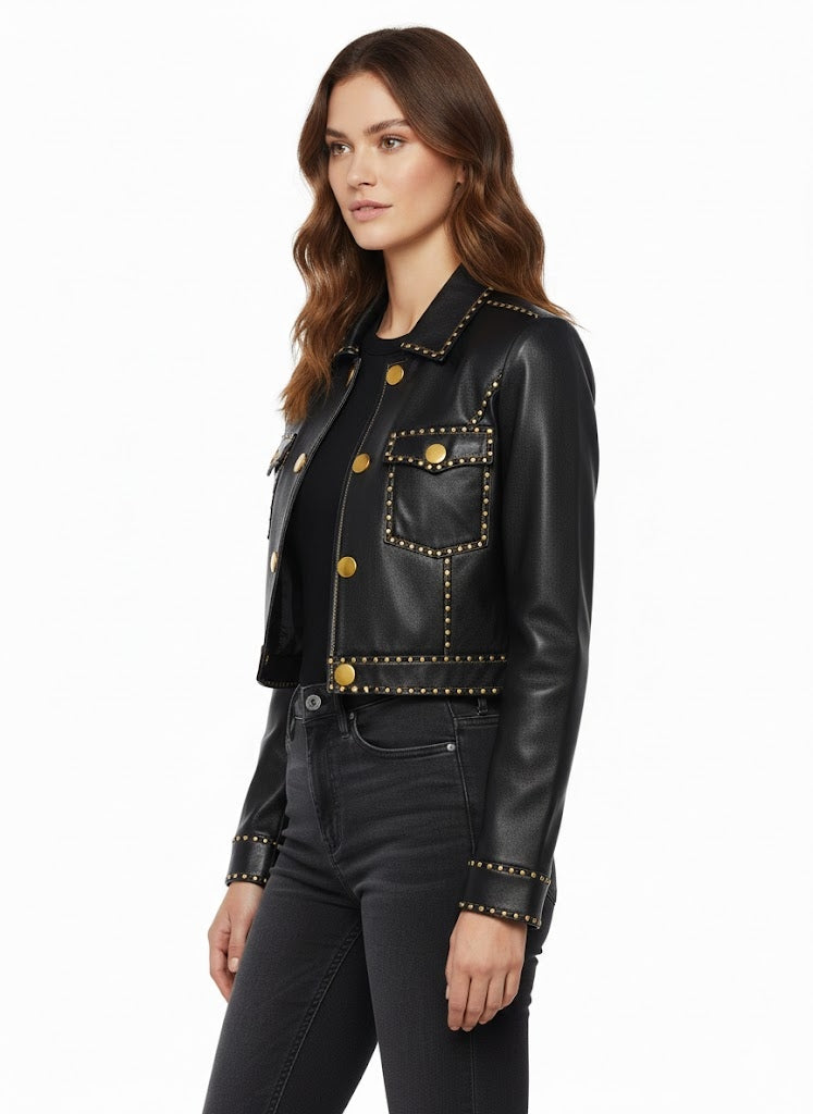 Women's B-3 Leather Flight Jacket - Back