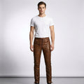Men's brown Leather Pant