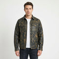 Men's Soft Black Leather Slim Fit Full Sleeve Button