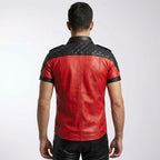 Premium Leather Padded Police Shirt for Men
