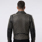Men's Rock Punk Studded Leather Jacket