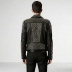 Men's Studded Punk Biker Jacket